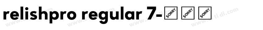 relishpro regular 7字体转换